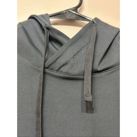 NWOT Albion Cropped Black Hoodie Sweatshirt Women's Small - Picture 4 of 10